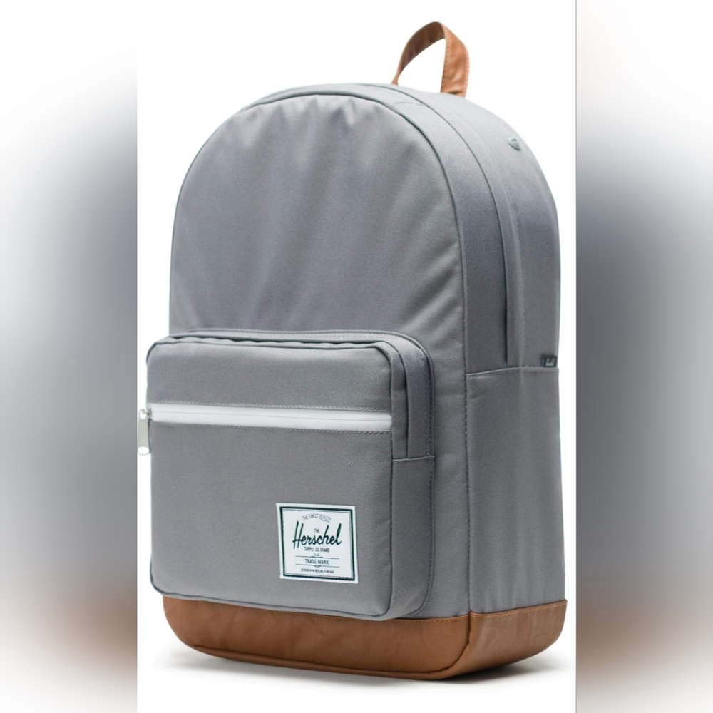 Herschel Pop Quiz Backpack, Grey/Tan, Classic 22L NEW w/Tags